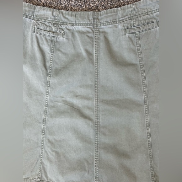 Eddie Bauer Y2K Stylish Women's Skirt Set Soft Army Green and Cream size 12 - Picture 4 of 12